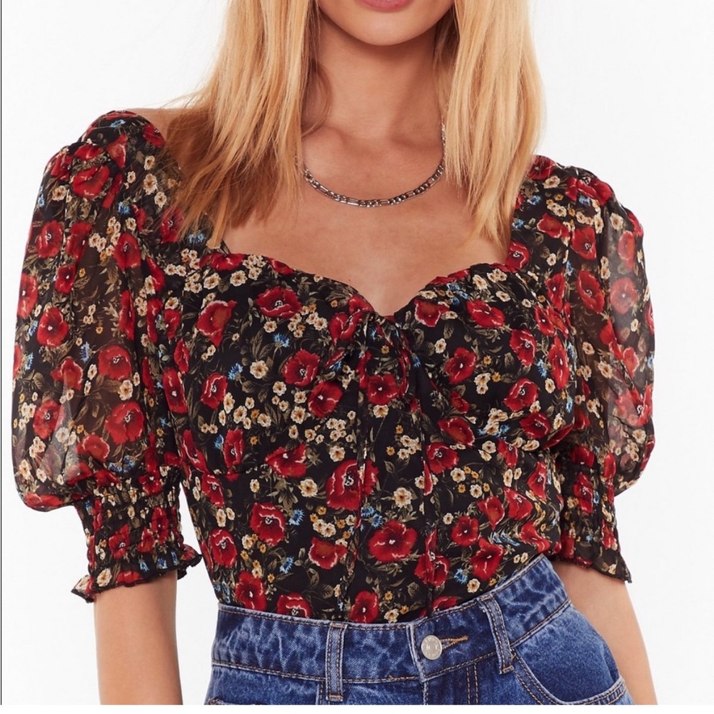 Nastgal floral crop top